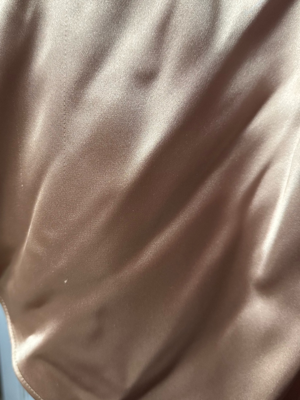 Alex Marie One-Shoulder Satin Gown in Warm Gold - Picture 11 of 12